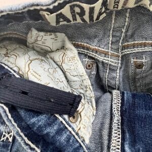 42126Ariat B4 Relaxed Boys Denim Jeans Adjustable Waist Blue Thick Stitch Size